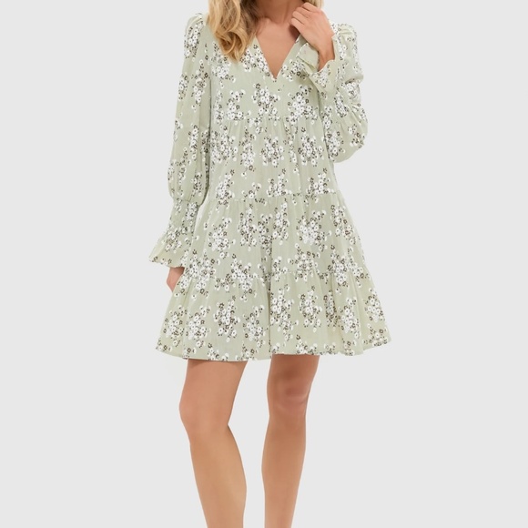 POMANDER PLACE Green Ditsy Floral Kenzo Dress - Picture 4 of 5
